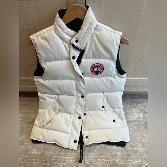 Canada Goose White Down Feather Vest